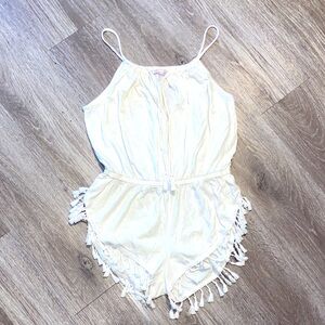 Victoria's Secret White Tassel Romper